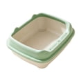 thumbnail image 1 of ICQOVD Semi Enclosed Cat Litter Box with Spray Proof Design Non Stick Easy Clean Pet Toilet for Kittens and Small Cats, 1 of 6