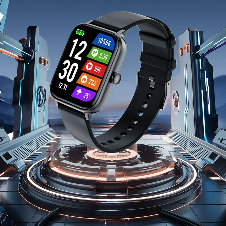 ICQOVD Smart Watch IPS High definition Large Screen with 100 Sports Modes Intelligent Reminder Bluetooth Call Message Push Photo Control Smartwatch 1.83inch Walmart