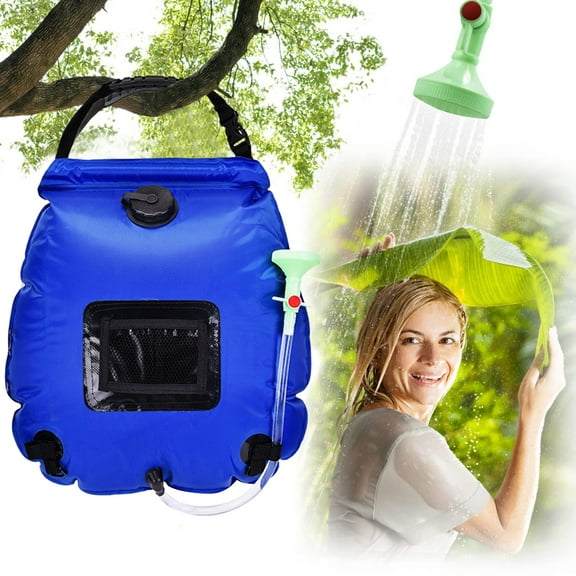 ICQOVD Solar Shower Bag 20L Large Capacity Water Storage Bath Accessory for Outdoor Camping