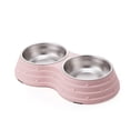 thumbnail image 1 of ICQOVD Stainless Steel Double Pet Bowl Set Food and Water Feeder with Non Slip Base Large Capacity Durable Feeding Bowl 9.84x5.31x1.77IN, 1 of 7