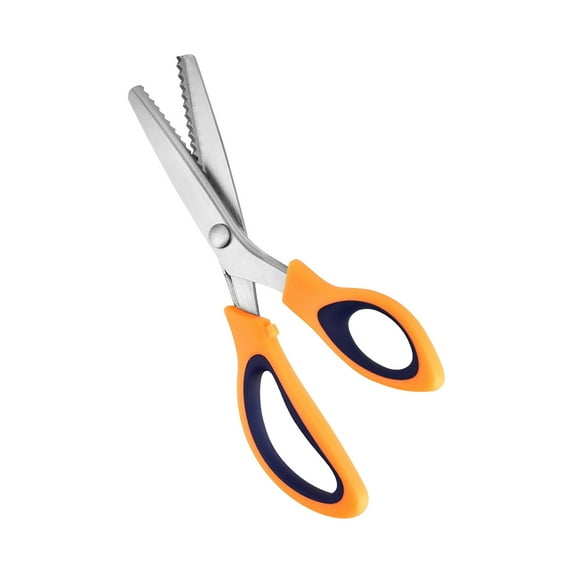 ICQOVD Stainless Steel Lace Scissors with Sawtooth Blade,Locking Cloth and Fabric Scissors for Sewing,Thread Cutting,Dog Teeth Design Craft and Home Use