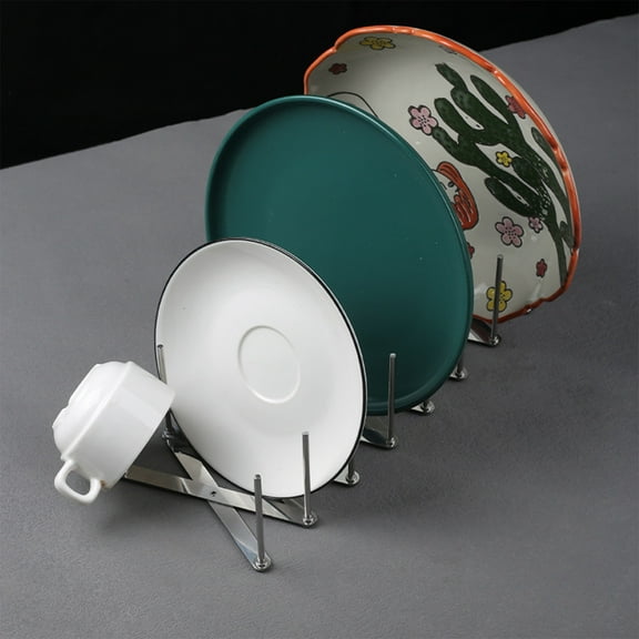 ICQOVD Stainless Steel Telescopic Rack Folding Kitchen Dish Rack Multi Purpose Pot Lid Organizer Telescopic Folding Steam Rack