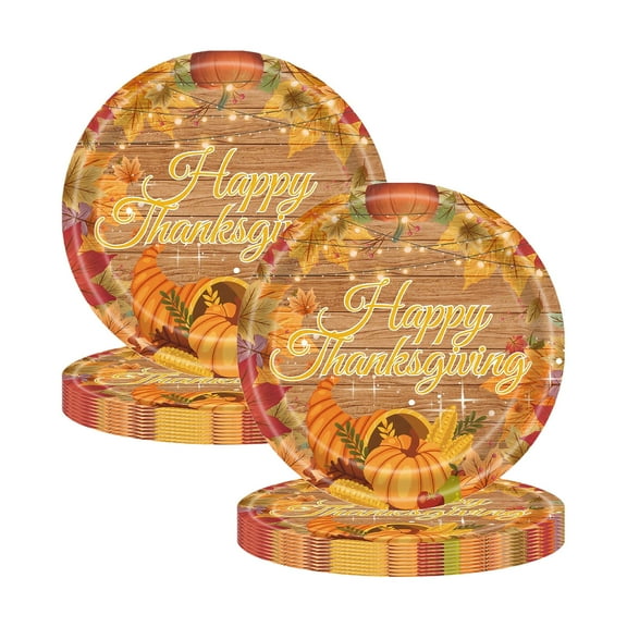 TeashCHAT Thanksgiving Party Supplies Pumpkin Turkey Dinner Plates Autumn Holiday Tableware Home Decoration,Home Decor Collection