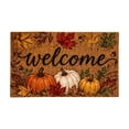 thumbnail image 1 of ICQOVD Thanksgiving Pumpkin Doormat Coir Non Slip Fall Welcome Mat Heavy Duty Natural Coconut Fiber Entrance Rug for Front Door Patio Indoor Outdoor, 1 of 8