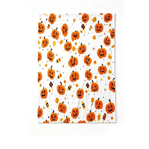 ICQOVD Thanksgiving themed Flannel Blanket Party Bed Blanket Sofa Throw Blanket 130 x 150 cm