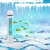 ICQOVD Tower Fan - Desktop Charging, Leafless Fan, USB Mini Portable Night Light Fan