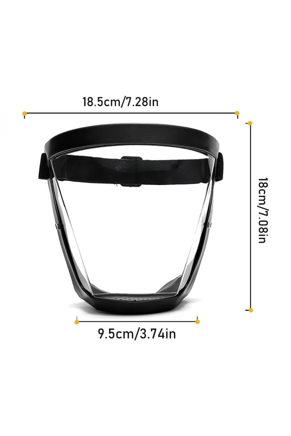 Transparent Full Face Mask with Protective Shield for Men Women Clear Vision Lightweight Comfortable Anti-Droplet Mask for Industrial Home Use