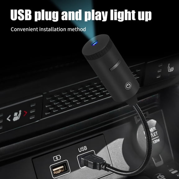 ICQOVD USB Projector Lamp,Card Slot Projection Night Light for Bedroom,Living Room,Holiday Party and Home Decorative Lighting