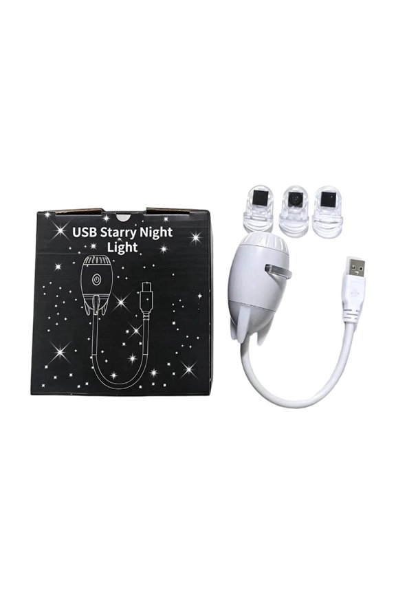 USB Star Projector Night Light with 3 Projection Lenses,Plug-in Galaxy Projector Lamp for Bedroom,Car,Party,Holiday Decoration and Ambient Lighting