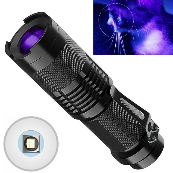 ICQOVD UV 365NM LED Penlight Flashlight with Clip for Fluorescent Detection and Banknote Inspection
