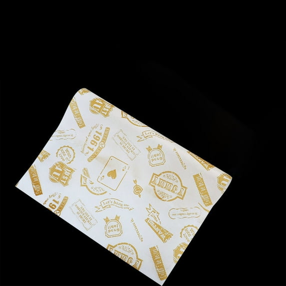 EARKITY Wax Paper Sheets for Food 50 Sheets Printed Oil Resistant Food Packaging Paper for Sandwiches Burgers Desserts Baking Liners,Home Decor Collection