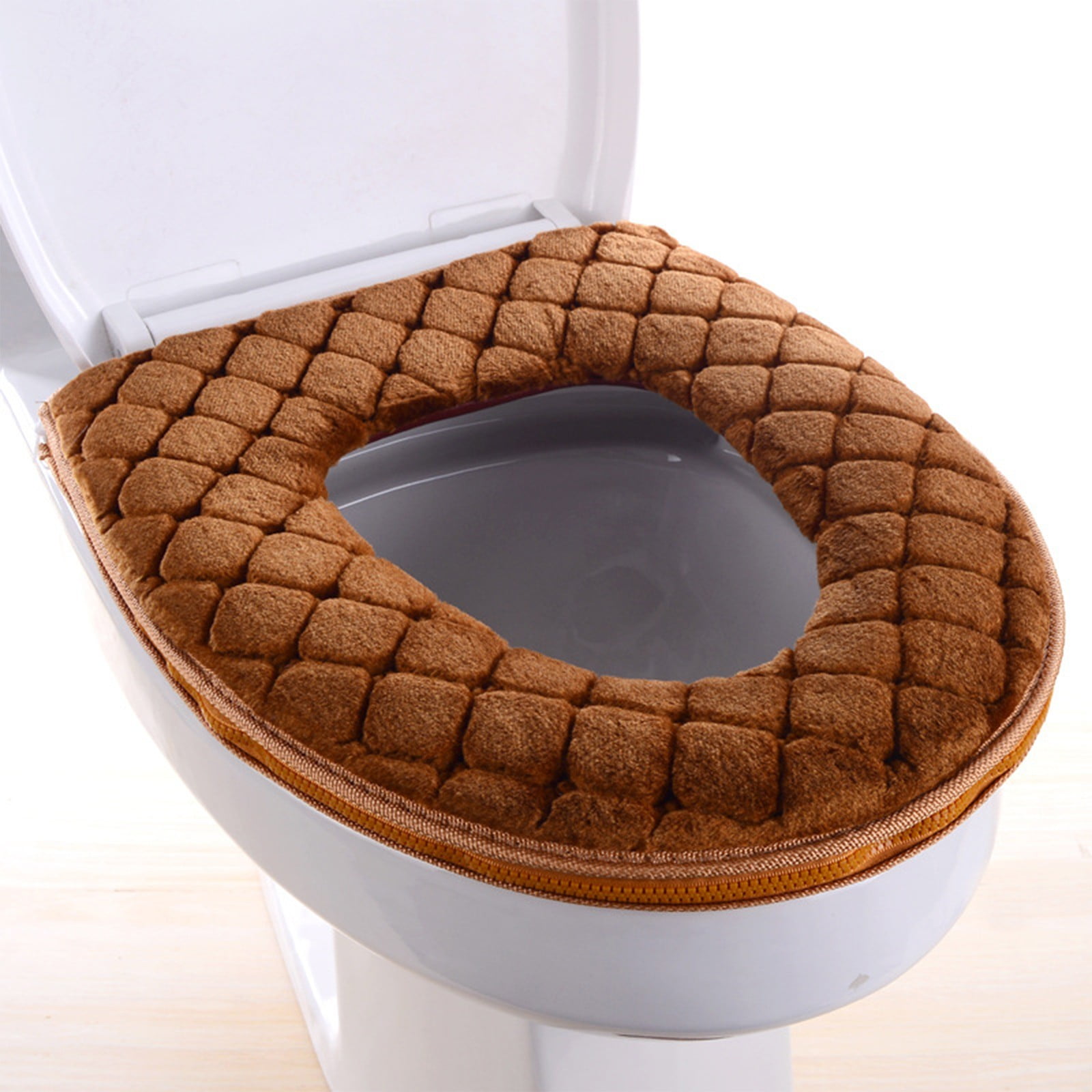 ICQOVD Winter Models of the Toilet Seat Plush Toilet Seat Cushion Thickened Toilet Seat Washable Toilet Seat Washers