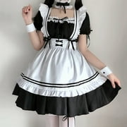 ICQOVD Womens Lovely Maid Cosplay Costume Animation Show Japanese Outfit Dresses Clothes