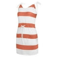 thumbnail image 1 of ICQOVD Womens Summer Striped V-Neck Striped Waist Halter Sling Dresses, 1 of 6