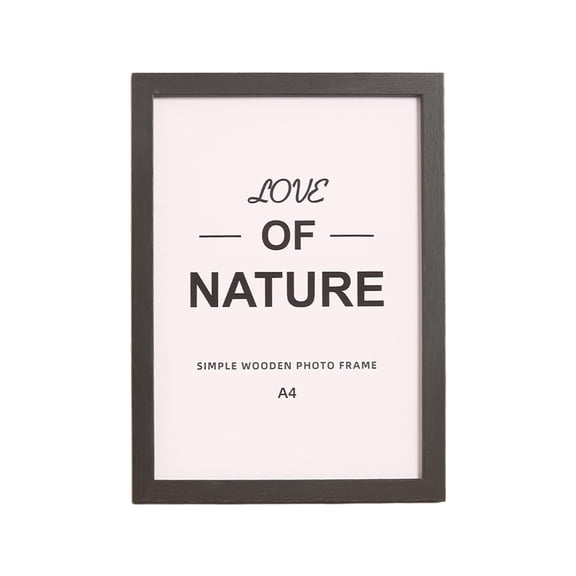 ICQOVD Wooden Photo Frame - Lightweight,Durable,Wall Hangable,Desktop Friendly,Black Wood,13x9x1.2cm,Ideal for Home/Office Decor,Family/Wedding Photos,Horizontal/Vertical Display,E