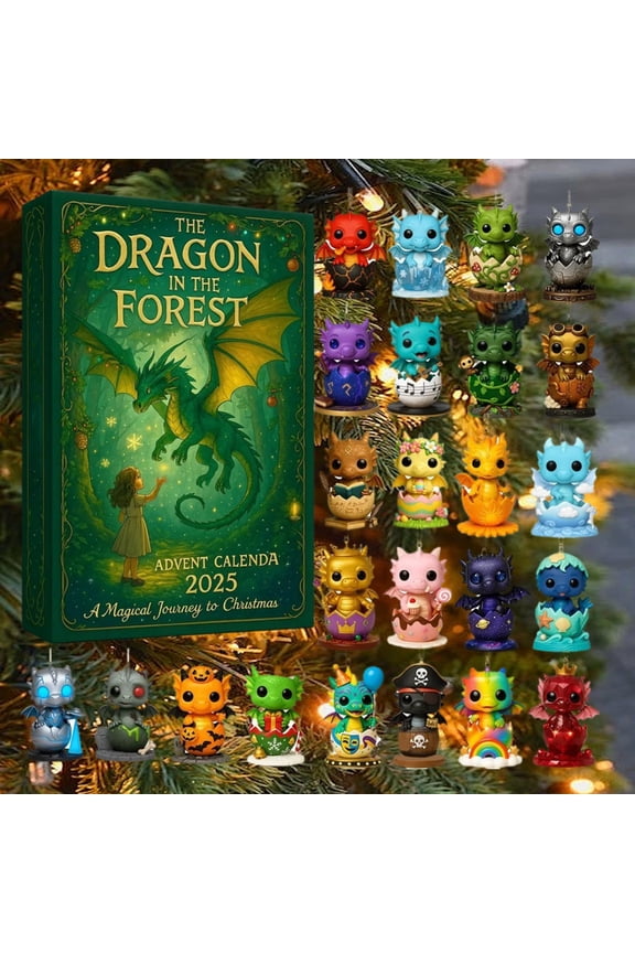 forest theme Advent Calendar 2025 Christmas Countdown 24 Days Woodland Animal Hanging Ornament Gift Box