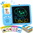 thumbnail image 1 of ICREOPRO Talking Flash Cards with LCD Writing Tablet, 2 in 1 Educational Toys for Kids, 224 Sight Words, 112 Double-Sided Cards, Erasable Drawing Board, Preschool Learning Toy, Blue, 1 of 9