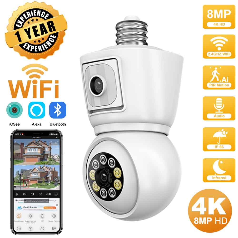 Dual Lens Icsee Setup ICSee S2 6MP Dual Lens 4G WiFi Bullet