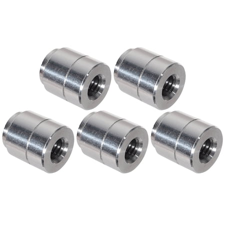 ICT Billet 5pc Aluminum 3/8"-16 Standard Weld On Bung Female Nut Threaded Insert Weldable Inch 3/8"