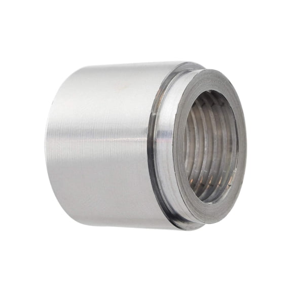 ICT Billet Aluminum 1/2" NPT Weld On Bung Female Nut Threaded Insert Weldable Weldable Taper Pipe Thread Connector Fluid Designed & Manufactured in The USA Bare 617-6704AL