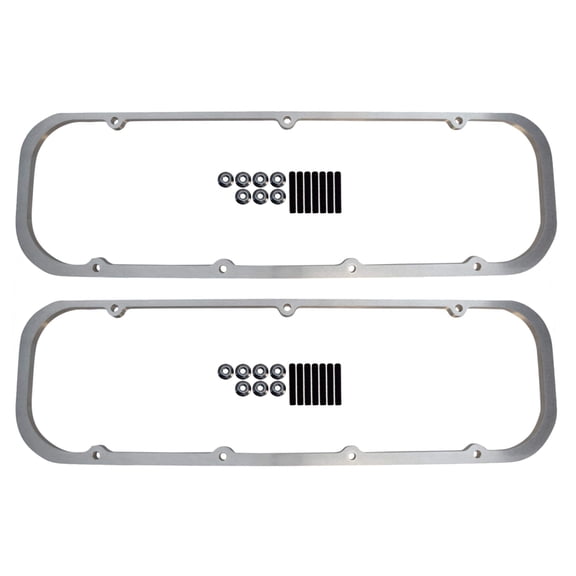 ICT Billet BBC Big Block 3/8" Valve Cover Spacer Tall Flange Aluminum Compatible with Chevy Big Block Engines to Raise Valve Cover for Rocker Arms 551640-3