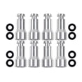 thumbnail image 1 of ICT Billet Fuel Injector Spacer 8pc Set LS1 Intake Manifold/Fuel Rail to LS3 LSA LS9 LS7 FI Adapter LS, 551348, 1 of 2