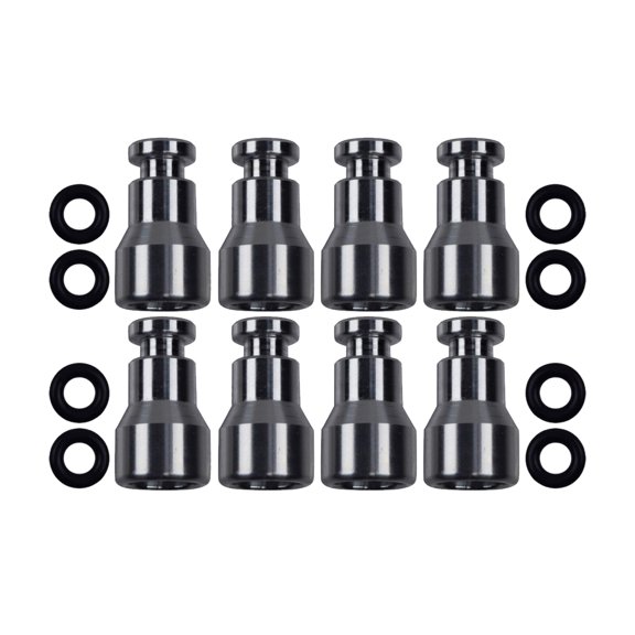ICT Billet Fuel Injector Spacer Set of 8 - LS1 Intake Manifold/Fuel Rail to LS Truck Injector Adapter ICT Billet, 551371