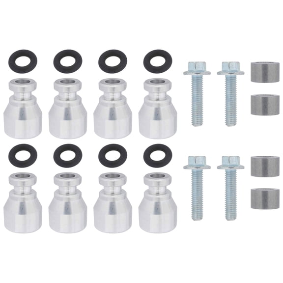 ICT Billet Fuel Injector Spacer Set of 8 LS2 Intake Manifold to LS Truck Injector Adapter ICT Billet