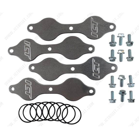 ICT Billet LS Exhaust Port Blockoff Cover Plates fits all LS-Based Engines 4.8 5.3 5.7 6.0 6.2 LS1 LS3 LQ4