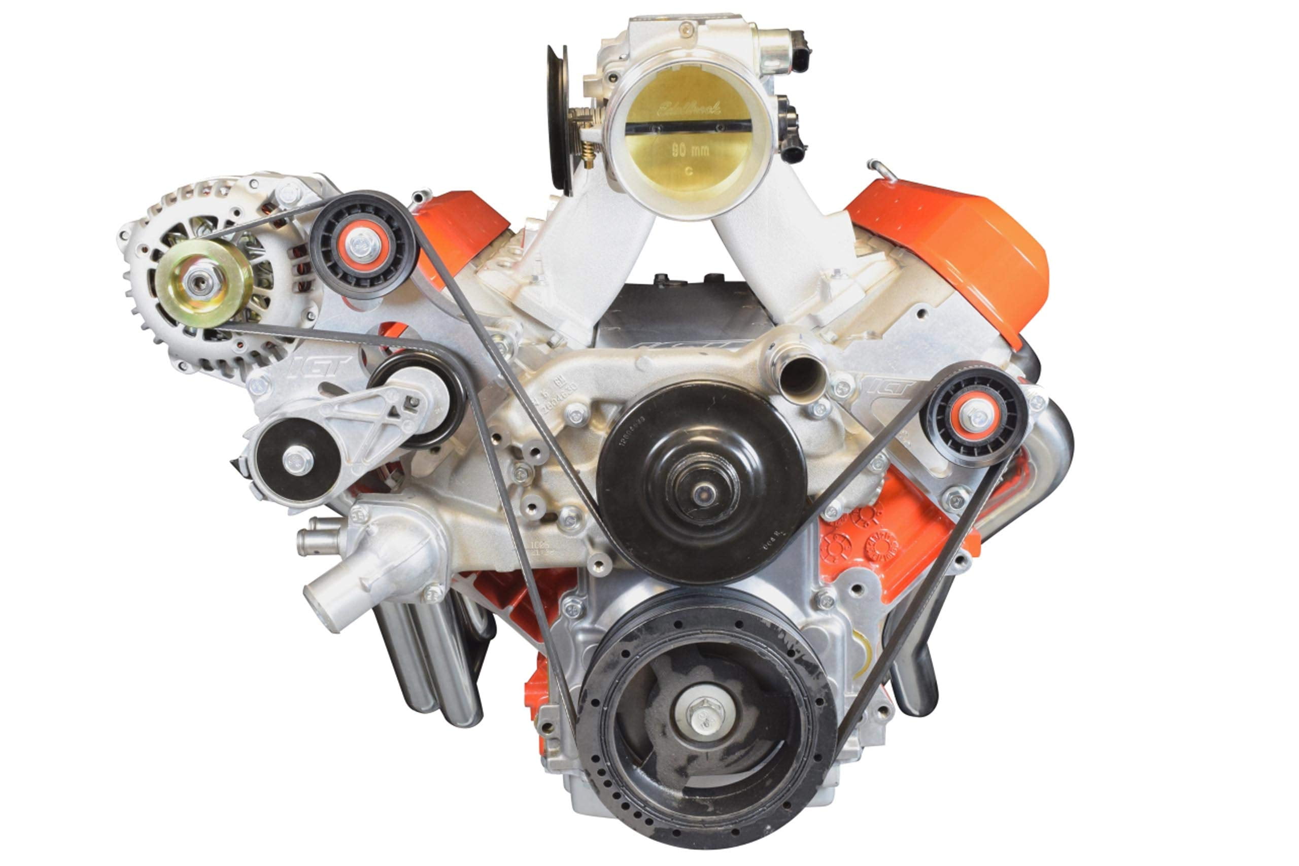 ICT Billet LS Idler Pulley Bracket Power Steering Eliminator G8 CTSV