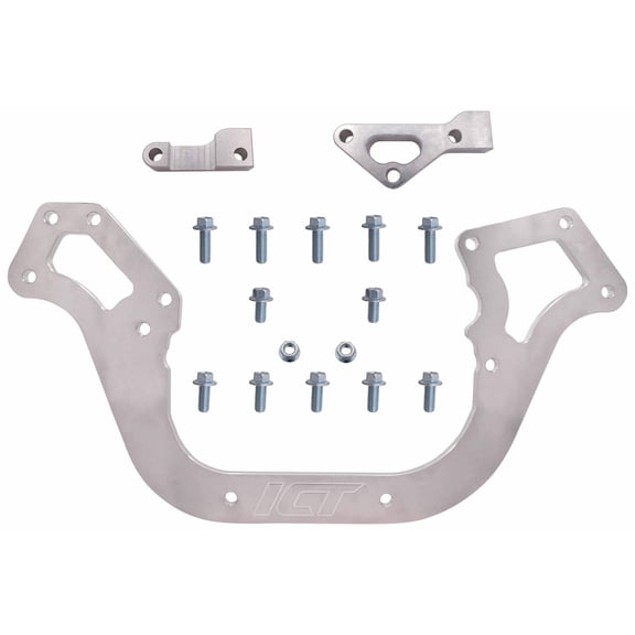 ICT Billet LS LS1 Sprint Car Front Engine Plate 1pc Aluminum Compatible with Chevy Motor Mount 19.5