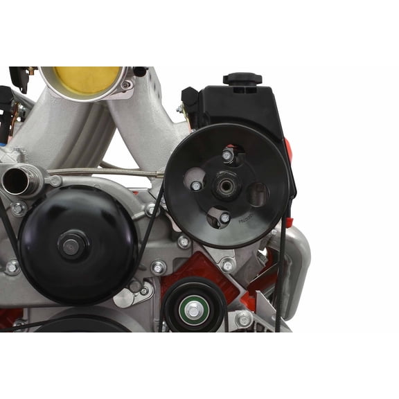 ICT Billet LS Power Steering Pump Bracket Kit for Turbo Headers Compatible with 1998-02 Camaro LS1