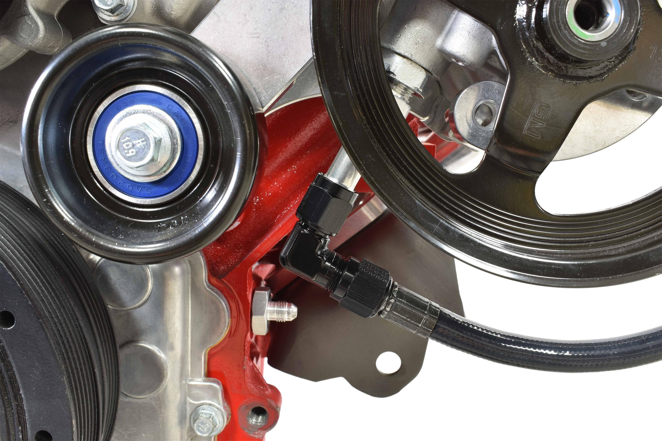 Aazon.co: ICT Billet LS Swap -6AN Black Anodized Power Steering High