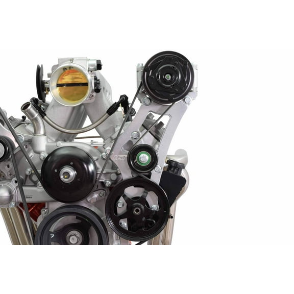 ICT Billet LS Swap A/C Compressor and Power Steering Bracket Compatible with 1996 1997 1998 Vortec Chevy Silverado Tahoe Suburban LS1 LS3 LQ4 LQ9 4.8L 5.3L 6.0L 6.2L 551127-3