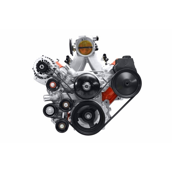 ICT Billet LS Truck Alternator and Power Steering Pump Relocation Bracket Kit Compatible with 1999-