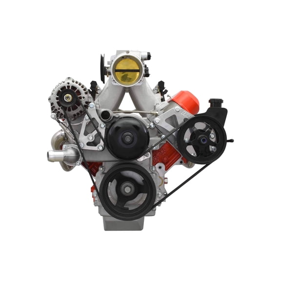 ICT Billet LS Truck Power Steering Pump - Turnbuckle Alternator Relocation Bracket Kit LSX 5.3L 6.0L LS1 LM7 LR4 LQ4 LS6 L59 LQ9 LM4 L33 LS2 LH6 L92 L76 LY2 LY5 LY6 LC9 LFA LH8 LMG LS3 551396LS0WP-3