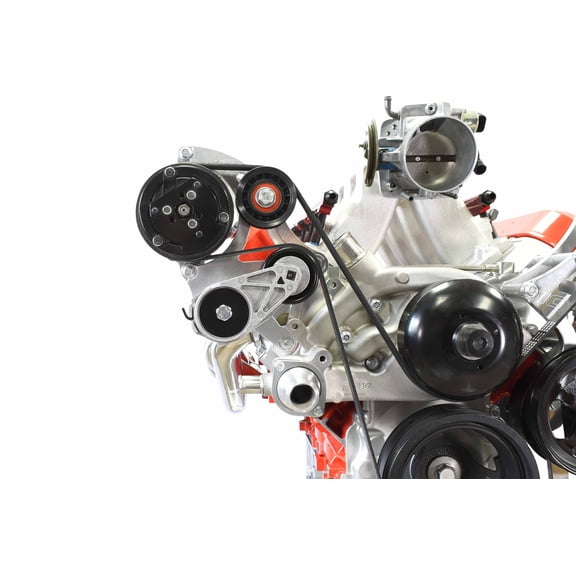 ICT Billet LS Truck Sanden 7176 SD7 Mini A/C Air Conditioner Compressor Bracket Billet Aluminum High Mount Passenger Side 551472LS0-3