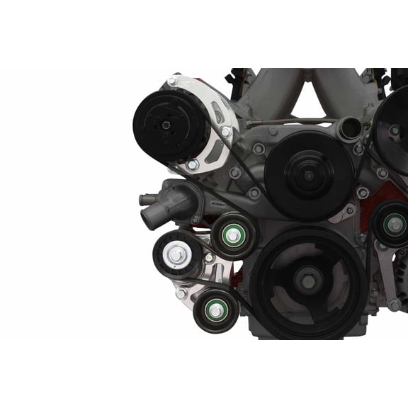 ICT Billet LS Truck Spacing Tight Fit Sanden 7176 A/C Compressor Bracket Kit Includes Automatic Tensioner for Turbo Headers AC SD7 Air Conditioning Compatible with LQ4 LQ9 L33 LR4 LSX 551137-LS71-3