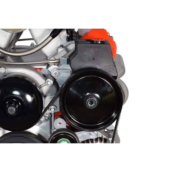 ICT Billet LS1 Camaro Turbo Power Steering Pump Bracket kit for turbo headers Compatible with 1998