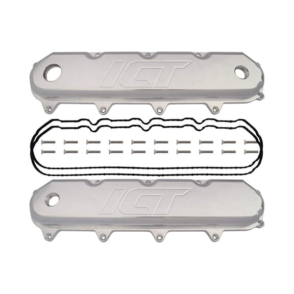 ICT Billet LT Billet Aluminum Valve Cover Set -12orb Compatible LT1 LT2 L82 L83 L84 L86 L87 L8B LT4 LT5 RPO Code Engines Designed & Manufactured in The USA 551953