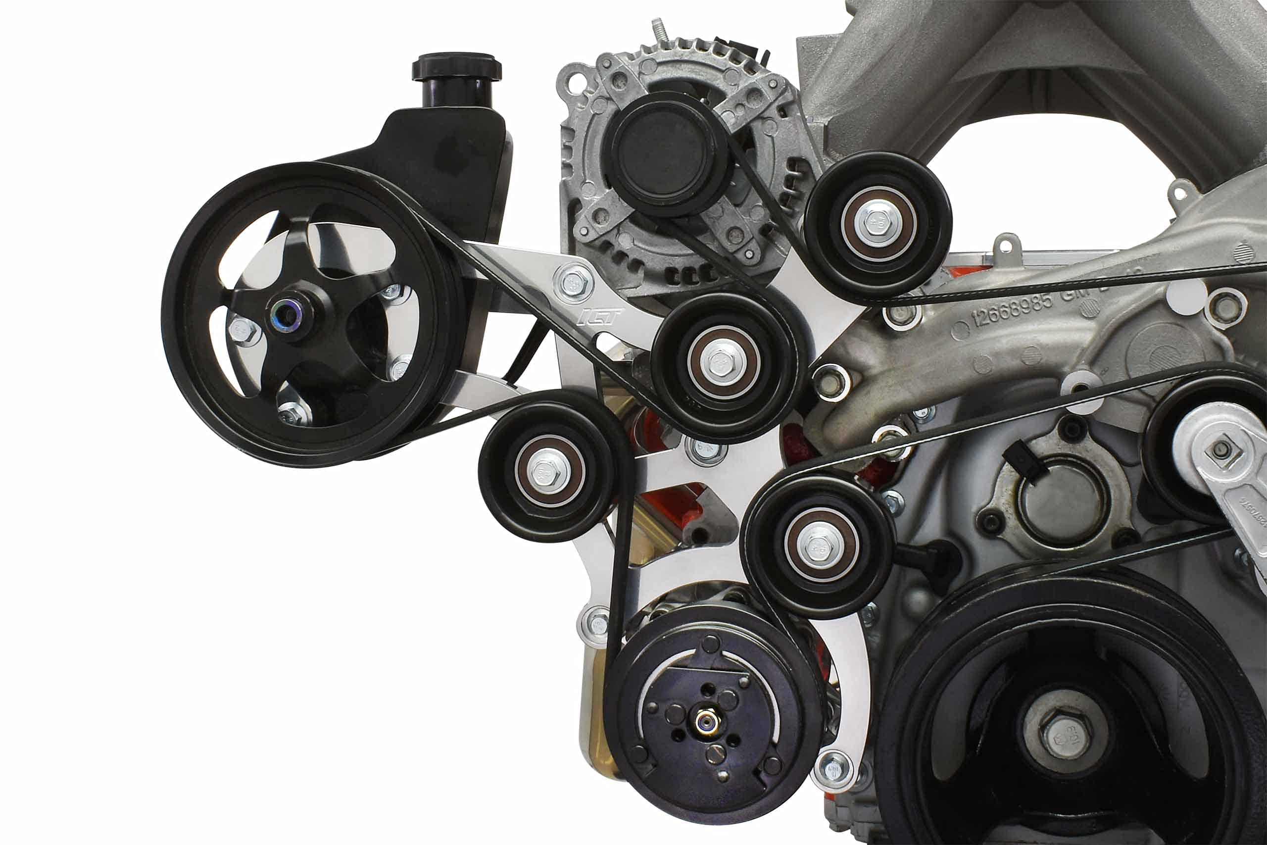 ICT Billet LT Gen V Swap Power Steering & 7176 A/C Compressor Bracket