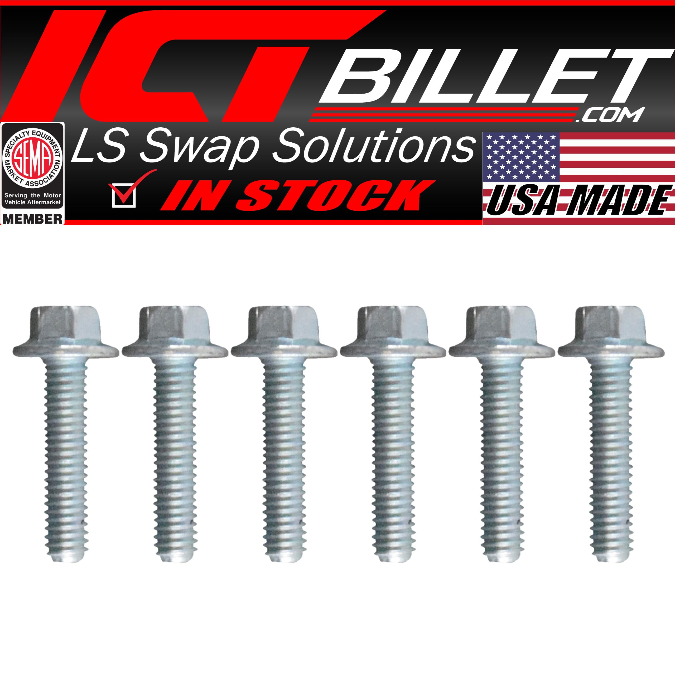 ICT Billet LT Gen V Water Pump Pulley Bolt Kit Compatible with LT1 LT4