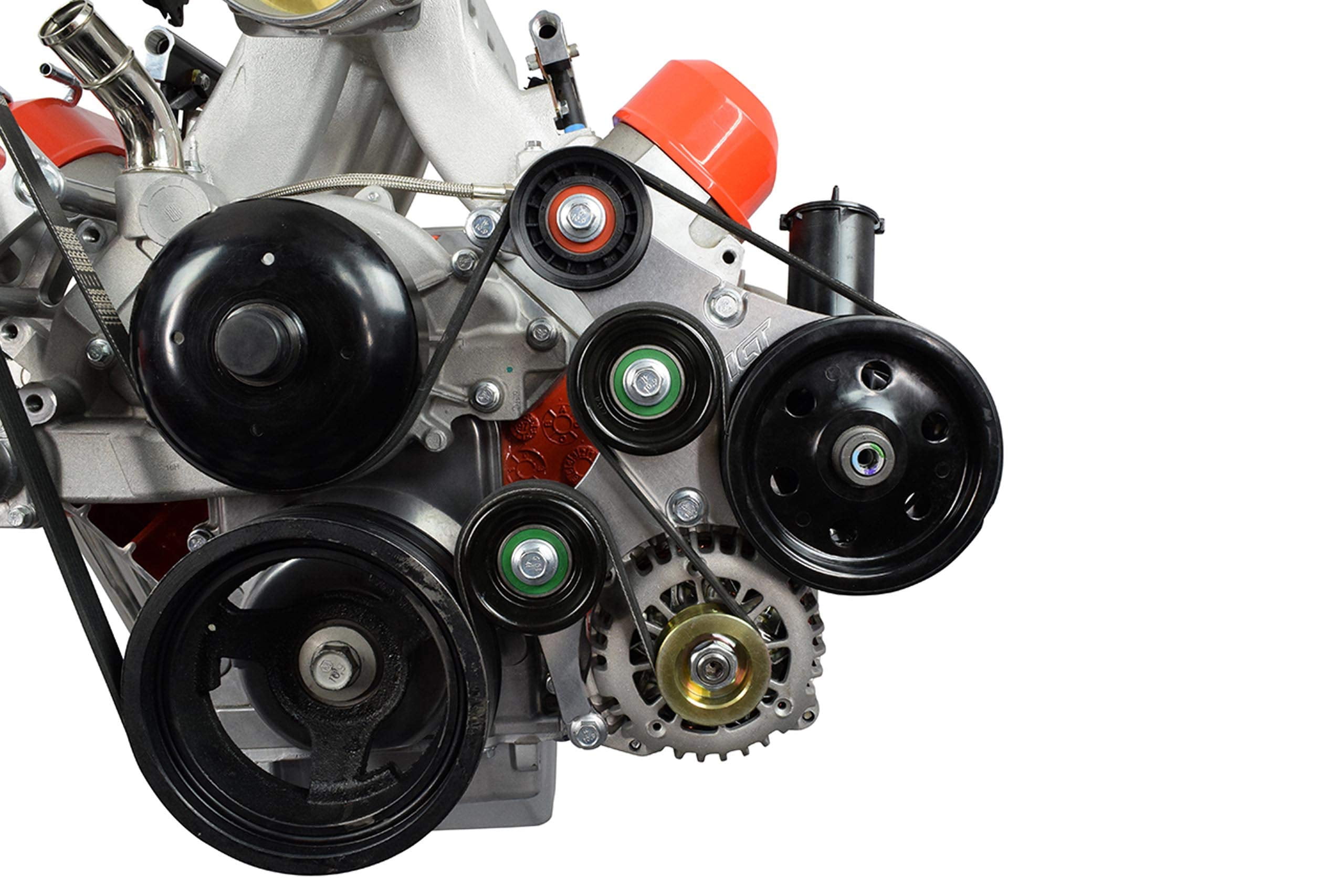 ICT Billet Power Steering Alternator Bracket Kit Compatible with LS