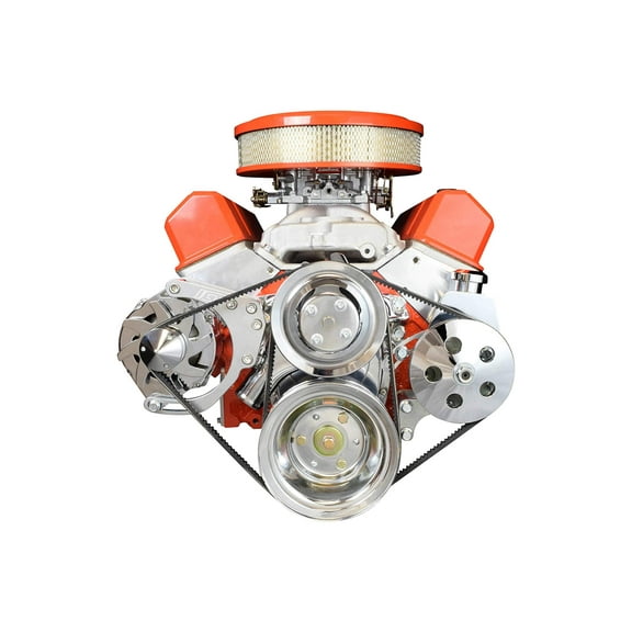 ICT Billet SBC Alternator/Power Steering Pump Accessory Drive Bracket Kit for Double Hump Heads 305 327 350 383 5.0L 5.7L V8 Designed & Manufactured in the USA 551576