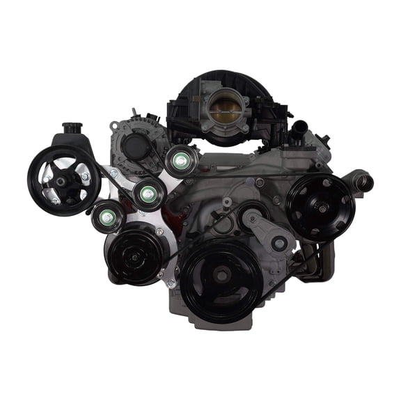 ICT Billet Saginaw Power Steering & R4 A/C Compressor Bracket Kit Compatible With LT Gen V Swap