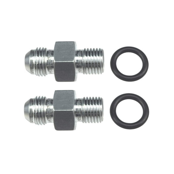 ICT Billet - Transmission Adapter Fittings Front and Rear -6AN Flare to 1/4" NPSM TH350 TH400 4L60E 700R4 200-4R TR6060 AOD 4R100 4R70W C5 Aluminum 551114