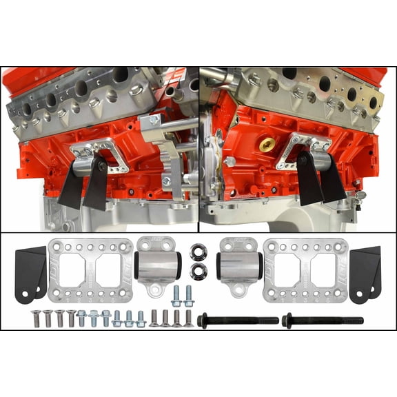 ICT Billet Universal Builders LS Swap Motor Mount Kit Compatible with LS1 LS3 LSX 4.8L 5.3L 6.0L 6.2