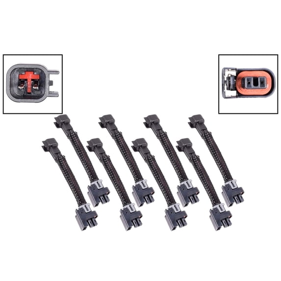 ICT Billet Wire Harness Adapter Compatible With LS Gen 3 Tuck USACAR EV6 to Mini Delphi Multec 2