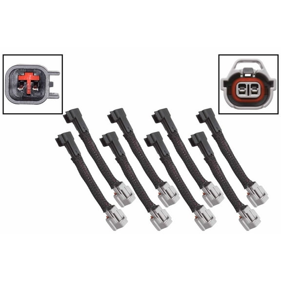 ICT Billet Wire Harness Adapter Compatible with USCAR EV6 to Denso Bosch Fast Fuel Injector OEM