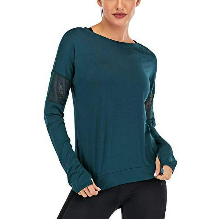ICTIVE Long Sleeve Workout Shirts for Women Loose fit Workout Tops for  Women Long Sleeve Shirts for Women Running Shirt with Thumb Hole Yoga  Shirts